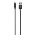 Fasttrack 4 ft. Metallic Micro-USB to USB Cable - Black FA3749675
